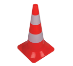 Cône de sécurité 50cm rouge-blanc
