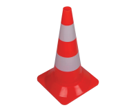 Cône de sécurité 50cm rouge-blanc