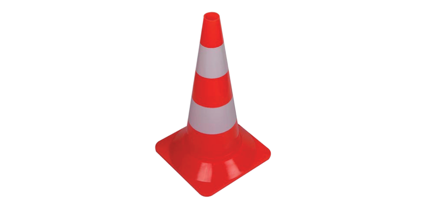 50cm red-white safety cone