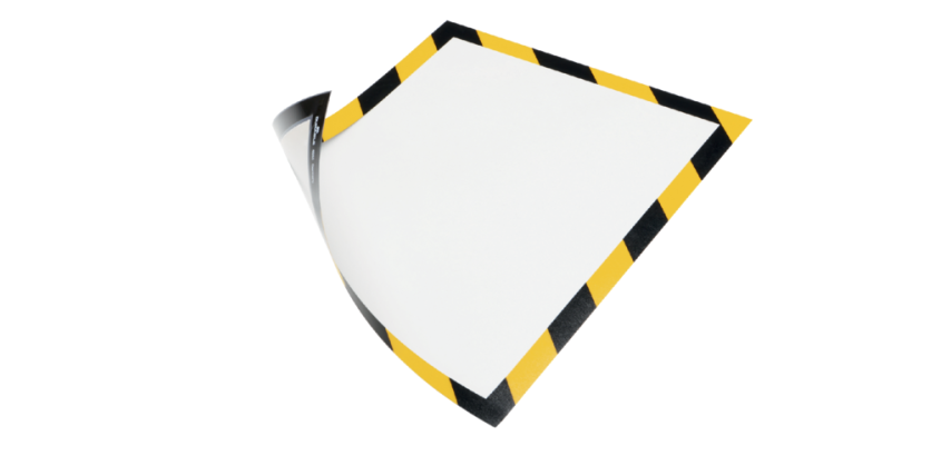 Duraframe Durable 4945130 security A4 magnetic yellow/black 5 pieces
