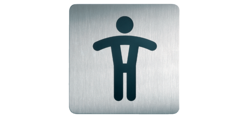 Pictogramme Durable 4954 Toilettes hommes carré 150mm