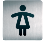 Infobord pictogram Durable 4956 vierkant wc dames 150mm