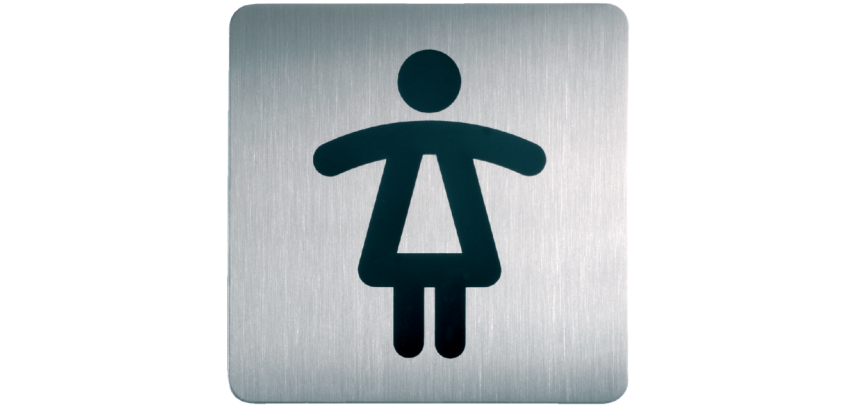 Pictogramme Durable 4956 Toilettes femmes carré 150mm