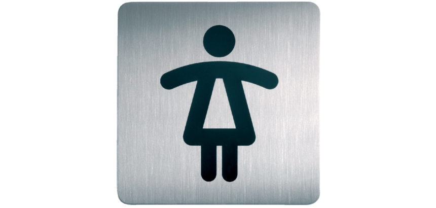 Infobord pictogram Durable 4956 vierkant wc dames 150mm