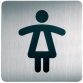 Infobord pictogram Durable 4956 vierkant wc dames 150mm