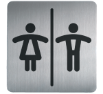 Pictogramme Durable 4958 toilettes femmes/hommes carré 150mm