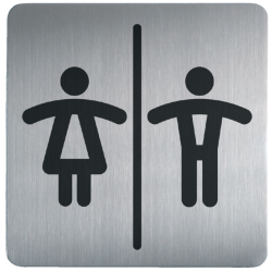 Gb_picto de porte carrée "toilettes homme/femme"