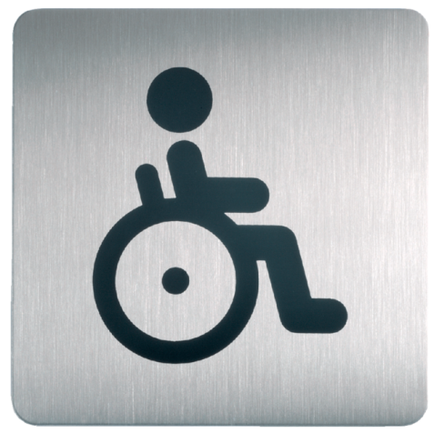 Infobord pictogram Durable 4959 vierkant WC invalide 150mm