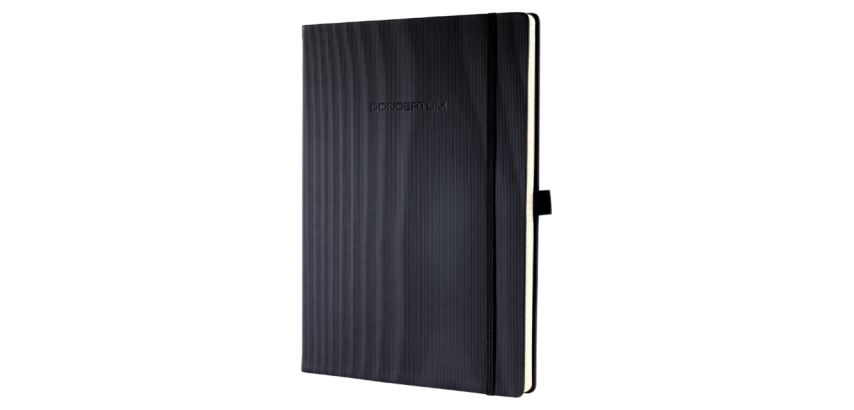 Sigel Conceptum Purer A4+ Lined Black Notebook