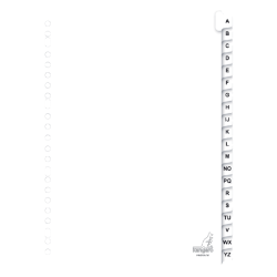 Intercalaires Kangaro 23 perf PK420AZM 20 onglets A-Z carton
