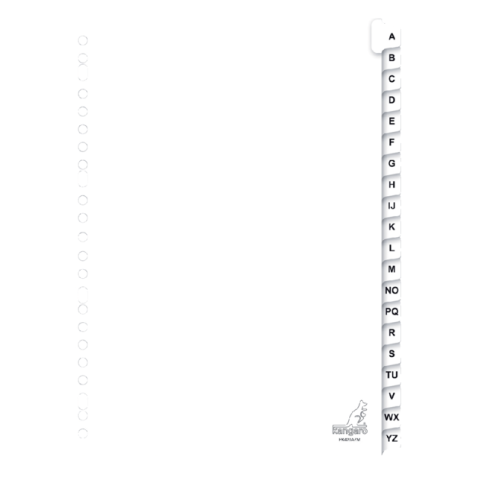 Intercalaires Kangaro 23 perf PK420AZM 20 onglets A-Z carton