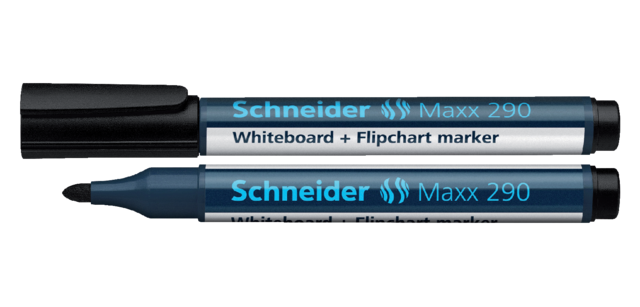 Schneider Maxx 290 black whiteboard marker chisel tip 2-3mm