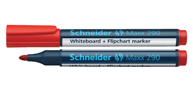 Whiteboardmarker Schneider Maxx 290 rond 2-3mm rood