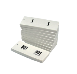 Bloc numéros de 1à 1000 42x105mm blanc 10 pièces
