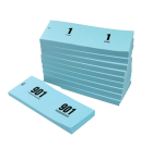 Block numbers 1-1000 42x105mm blue 10 pieces