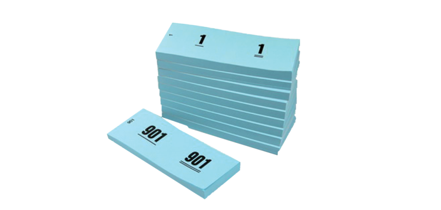 Block numbers 1-1000 42x105mm blue 10 pieces