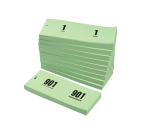 Block numbers 1 to 1000 42x105mm green 10 pieces