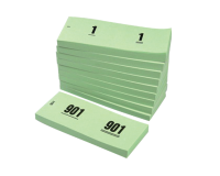 Bloc numéros de 1 à 1000 42x105mm vert 10 pièces