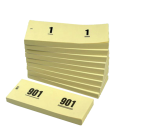Block numbers 1 to 1000 42x105mm yellow 10 pieces