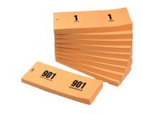 Nummerblok 42x105mm nummering 1-1000 oranje 10 stuks