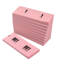 Block numbers from 1 to 1000 42x105mm pink 10 pieces