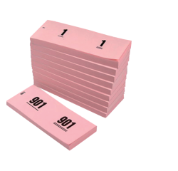 Bloc numéros de 1 à 1000 42x105mm rose10 pièces