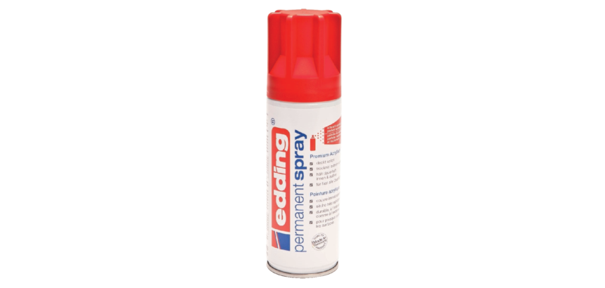 Spray peinture edding 5200 permanent rouge trafic mat