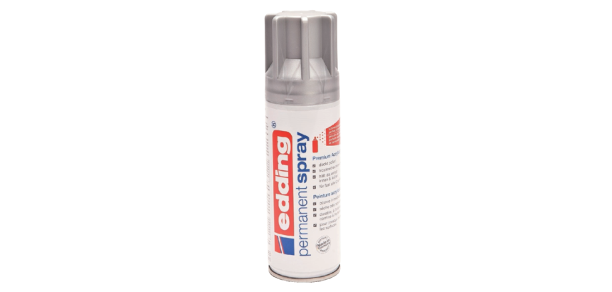 Verfspuitbus edding 5200 permanent spray mat zilver
