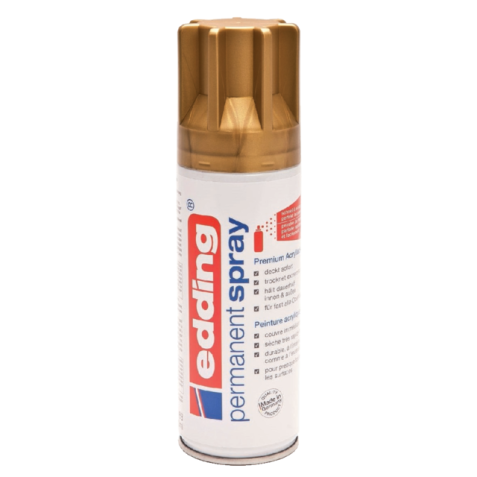 Spray peinture Permanent edding 5200 Or Précieux Mat