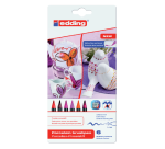 Pinselstift edding 4200 Porzellan warme Farben sortiert Etui 6 Stück