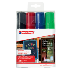 Feutre craie edding 4090 Vitre biseau 4-15mm assorti étui 4 pièces