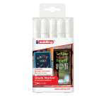 Krijtstift edding 4095 rond 2-3mm wit blister à 5 stuks