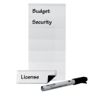 Transparent magnetic label holder Djois 25x75mm 6 pieces