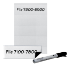 Etikethouder Djois 55x102mm magnetisch transparant 3 stuks