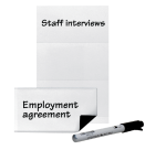 Etikethouder Djois 55x102mm magnetisch transparant 3 stuks