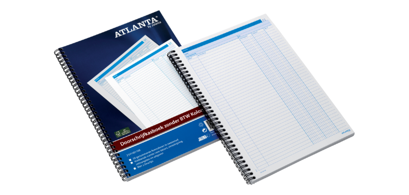 Cash book Djois Atlanta A4 50x2 carbon sheets 2 columns white