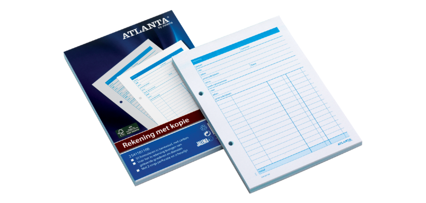 Carnet de facture Djois Atlanta A5 50x2 feuiles carbone