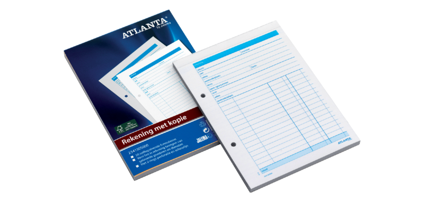 Rechnungsheft Djois Atlanta A5 Hardcover 50x2 selbstkopierende Blätter