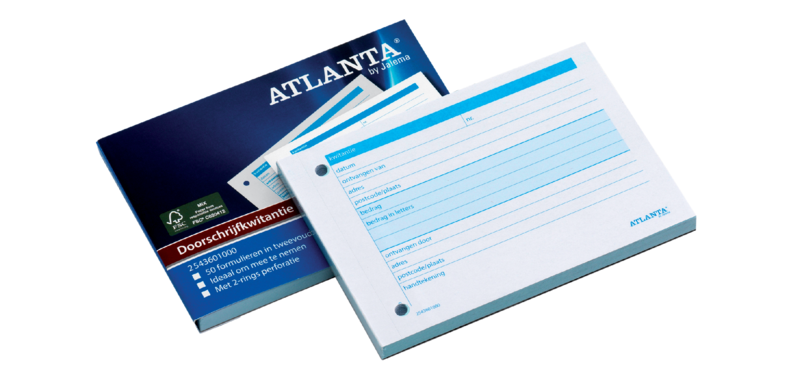 Kwitantieboekje Djois Atlanta A6 doorschrijf 50x2vel