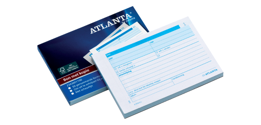 Djois Atlanta receipt booklet A6 50x 2 carbon sheets