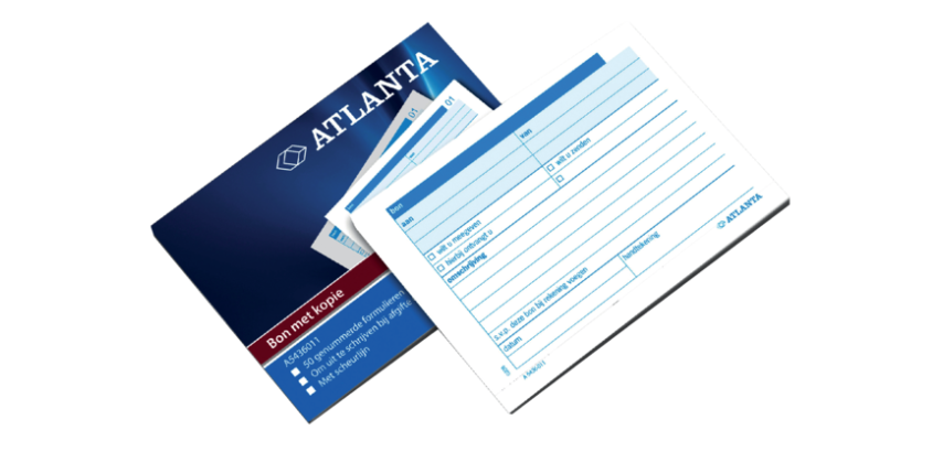 Djois Atlanta Receipt Book A6 Duplicate White