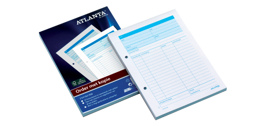Order forms Djois Atlanta A5 50x2 white carbon sheets