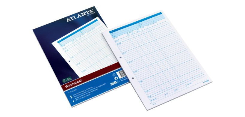 Fiche hebdomadaire Djois Atlanta A4 297x210mm 70g 50 feuilles