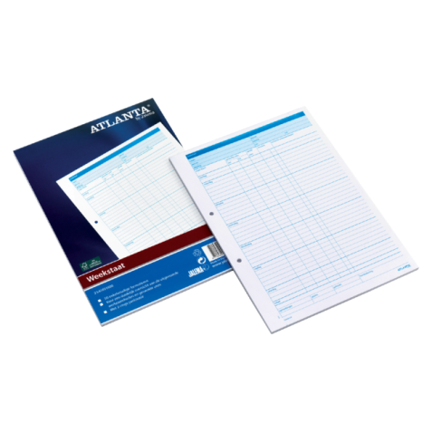 Fiche hebdomadaire Djois Atlanta A4 297x210mm 70g 50 feuilles