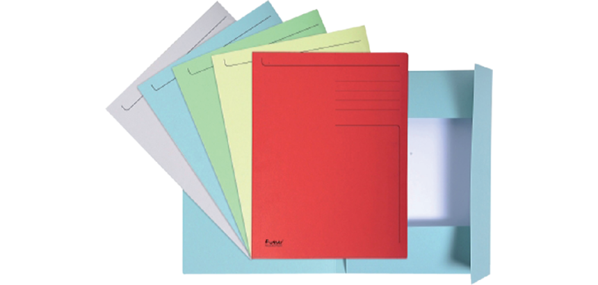 Aktenmappe mit Beschriftungsfeld und 3 Klappen, 280g, 24x32cm für DIN A4, Forever