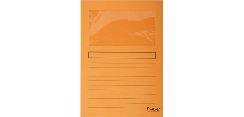 Packung mit 100 Fenstermappen Forever 130g, 22x31 cm für DIN A4, plastikfrei