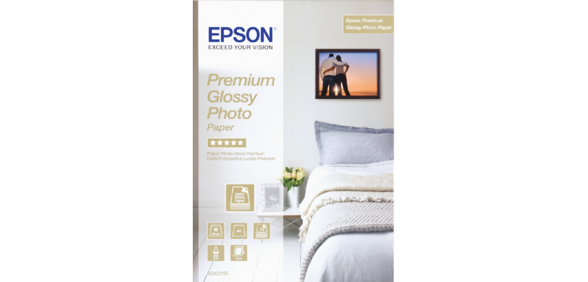 Epson Inkjet Paper S042155 A4 Premium Glossy 225g 15 Sheets