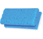 Eponge grattante bleu/blanc avec rainure 7x14cm 10 pièces