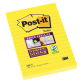 Bloc-mémos Post-it 660 Super Sticky 102x152mm jaune ligné 75 feuilles