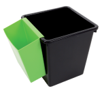 Inzetbak voor vierkante tapse papierbak groen